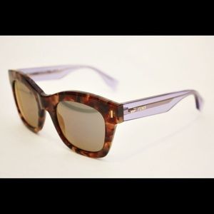 Fendi Lilac & Tortoise Mirrored Sunglasses